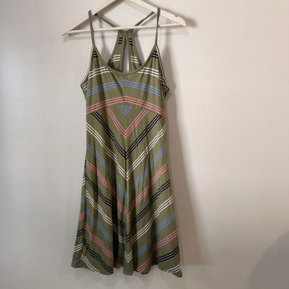 Patagonia Women's Sprint Dress Chevron Racerback Keyhole Built In Bra Sz Large